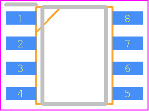 AT25DN256-SSHF-B - Adesto Technologies PCB footprint - Small Outline Packages - Small Outline Packages - 8S1 JEDEC SOIC