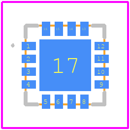 AS5013-IQFT - ams OSRAM PCB footprint - Other - Other - 16-pin QFN (4mmx4mmx0.55mm)