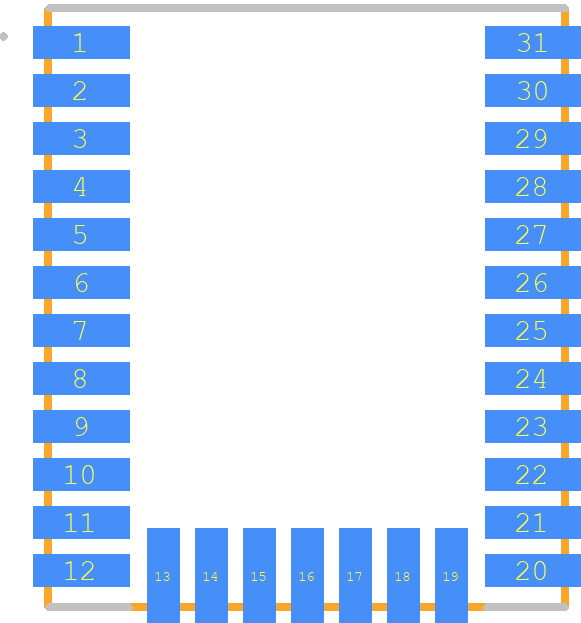 BGM111E256V2 - Silicon Labs PCB footprint - Other - Other - BGM111