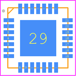 ADS1293CISQX - Texas Instruments PCB footprint - Quad Flat No-Lead - Quad Flat No-Lead - ADS1293CISQX-1233