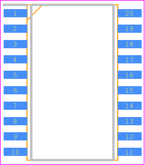 LTC1294BCSW#PBF - Analog Devices PCB footprint - Small Outline Packages - Small Outline Packages - SW Package 20-Lead Plastic Small Outline (Wide .300 Inch)