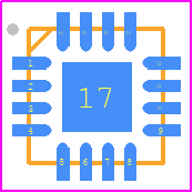 HMC712ALP3CE - Analog Devices PCB footprint - Quad Flat No-Lead - Quad Flat No-Lead - (CP-16-52)