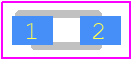 SML-D12W8WT86C - ROHM Semiconductor PCB footprint - LED Moulded - LED Moulded - SML-D12W8WT86C_A
