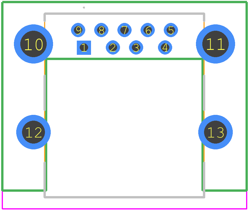 1932965-1 - TE Connectivity PCB footprint - Other - Other - 1932965-1-2