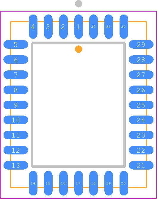 AM29F010B-70JI - Infineon PCB footprint - Plastic Leaded Chip Carrier - Plastic Leaded Chip Carrier - 32-pin PLCC-1