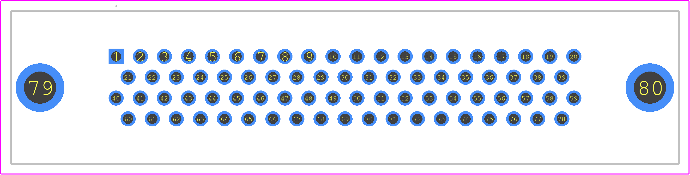 208870-1 - TE Connectivity PCB footprint - Other - Other - 208870-1-2
