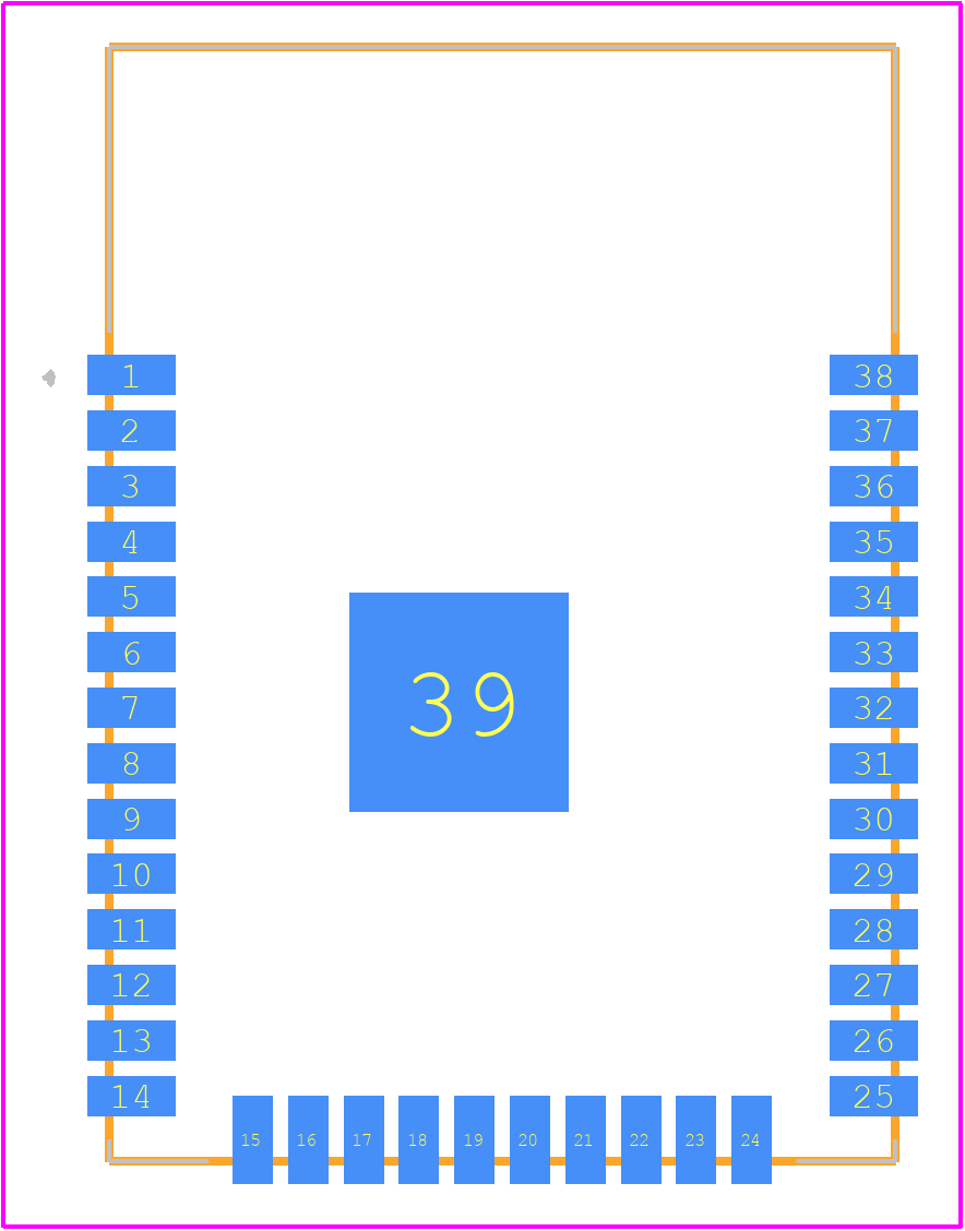 ESP-WROOM-32D - Espressif Systems PCB footprint - Other - Other - ESP-WROOM-32D-1