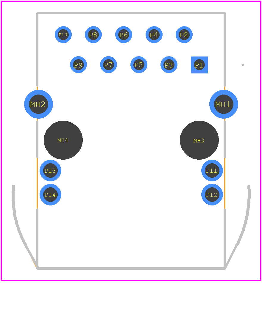 1-2301994-4 - TE Connectivity PCB footprint - Other - Other - 1-2301994-4-2