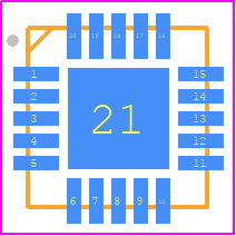 MAX4823ETP+T - Analog Devices PCB footprint - Quad Flat No-Lead - Quad Flat No-Lead - T2044+3