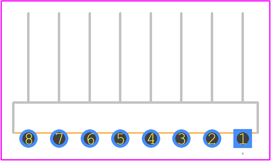 3-641125-8 - TE Connectivity PCB footprint - Other - Other - 3-641125-8-1