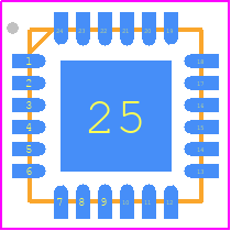 MMIQ-0520HSM-2 - Marki PCB footprint - Quad Flat No-Lead - Quad Flat No-Lead - 4x4 mm QFN