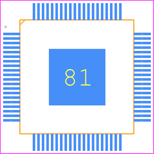 TC212S8F133NACKXUMA1 - Infineon PCB footprint - Quad Flat Packages - Quad Flat Packages - PG-TQFP-80-7