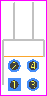2842162-2 - TE Connectivity PCB footprint - Header, Unshrouded - Right Angle PTH Pin - Header, Unshrouded - Right Angle PTH Pin - 2842162-2