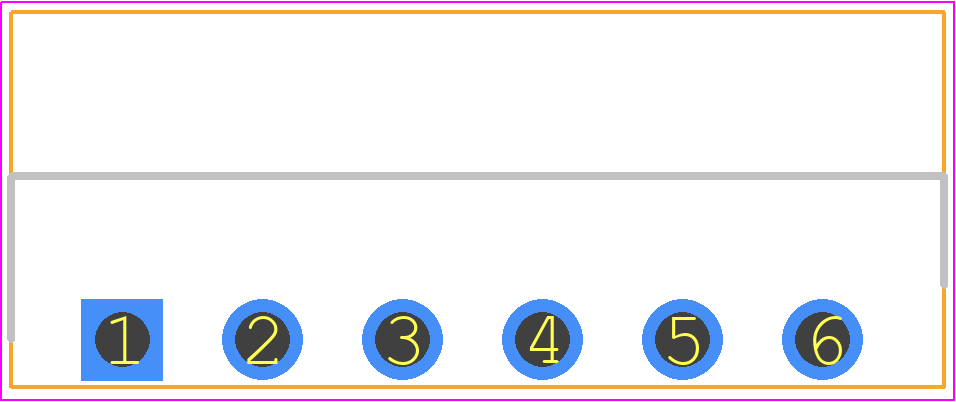 796695-6 - TE Connectivity PCB footprint - Header, Receptacle - Right Angle PTH Box - Header, Receptacle - Right Angle PTH Box - 796695-6