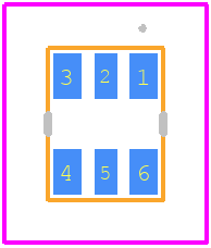 ICS-40181 - TDK PCB footprint - Other - Other - 6‐Terminal Chip Array Small Outline No‐Lead Cavity 3.50 mm × 2.65 mm × 0.98 mm Body