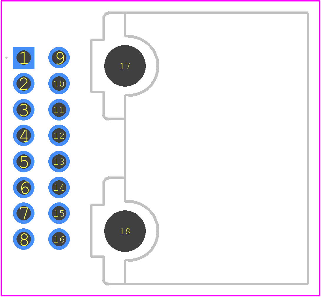 1-1318382-4 - TE Connectivity PCB footprint - Other - Other - 1-1318382-4-3