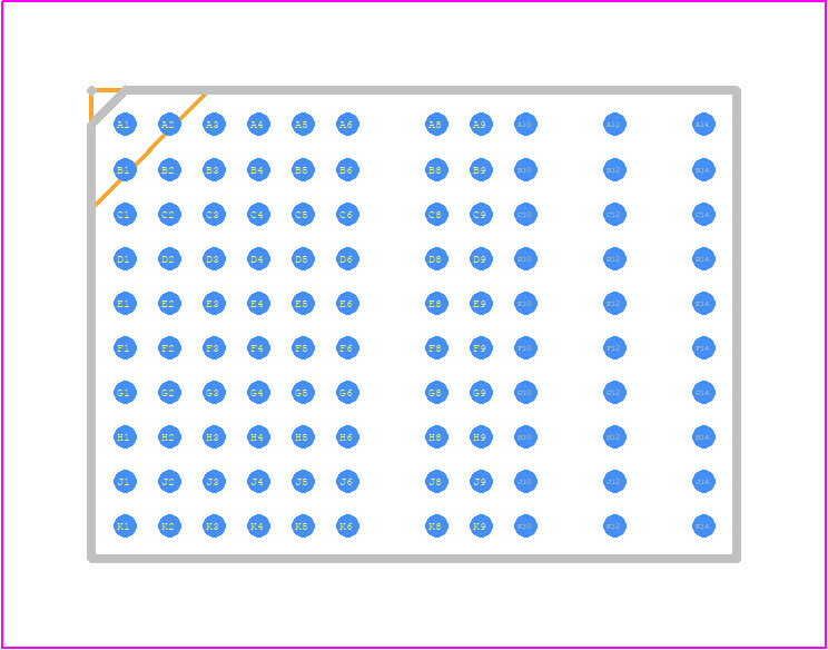 PI3526-00-BGIZ - VICOR PCB footprint - BGA - BGA - 110BGA
