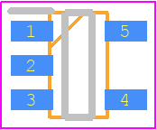 MLX92251LSE-ABA-000 - Melexis PCB footprint - SOT23 (5-Pin) - SOT23 (5-Pin) - SOT-5