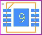 NCP81158MNTXG - onsemi PCB footprint - Small Outline No-lead - Small Outline No-lead - DFN8 3x3, 0.5P CASE 506BJ−01
