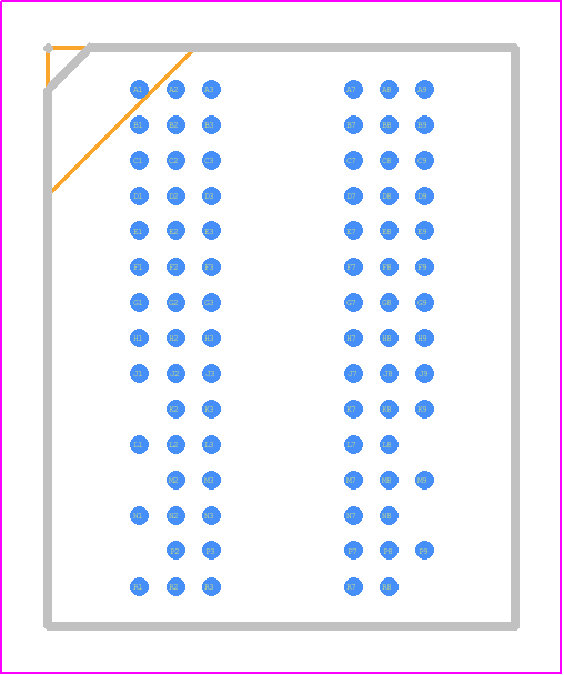 HY5PS121621CFP-Y5 - Hynix PCB footprint - BGA - BGA - HY5PS121621CFP-Y5