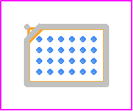 MAX30110EWG+T - Analog Devices PCB footprint - BGA - BGA - 24-bump, WLP 2.8mm x 2.0mm, 0.4mm Pitch