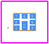 D5DA737M5K2H2-Z - TAIYO YUDEN PCB footprint - Other - Other - 8-SMD, No Lead