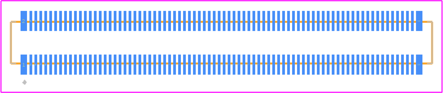 WR-160P-VF60-N1-R1200 - JAE PCB footprint - Other - Other - WR-160P-VF60-N1-R1200-1