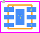 KAT-6+ - Mini-Circuits PCB footprint - Small Outline No-lead - Small Outline No-lead - MC1630-1_2024