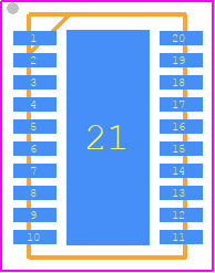 UJA1169ATK/X/FZ - NXP PCB footprint - Small Outline No-lead - Small Outline No-lead - SOT1360-1 (HVSON2