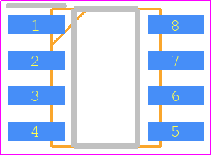 1EDB8275FXUMA1 - Infineon PCB footprint - Small Outline Packages - Small Outline Packages - PG-DSO-8 outline