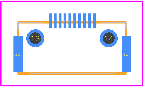 20347-310E-12R - I-Pex PCB footprint - Other - Other - 20347-310E-12R
