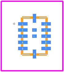 MP2326GD - Advanced Monolithic Systems PCB footprint - Other - Other - QFN-14 (2mmx3mm)