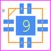 PMA-545G1+ - Mini-Circuits PCB footprint - Quad Flat No-Lead - Quad Flat No-Lead - DQ849 (T=0.992mm)