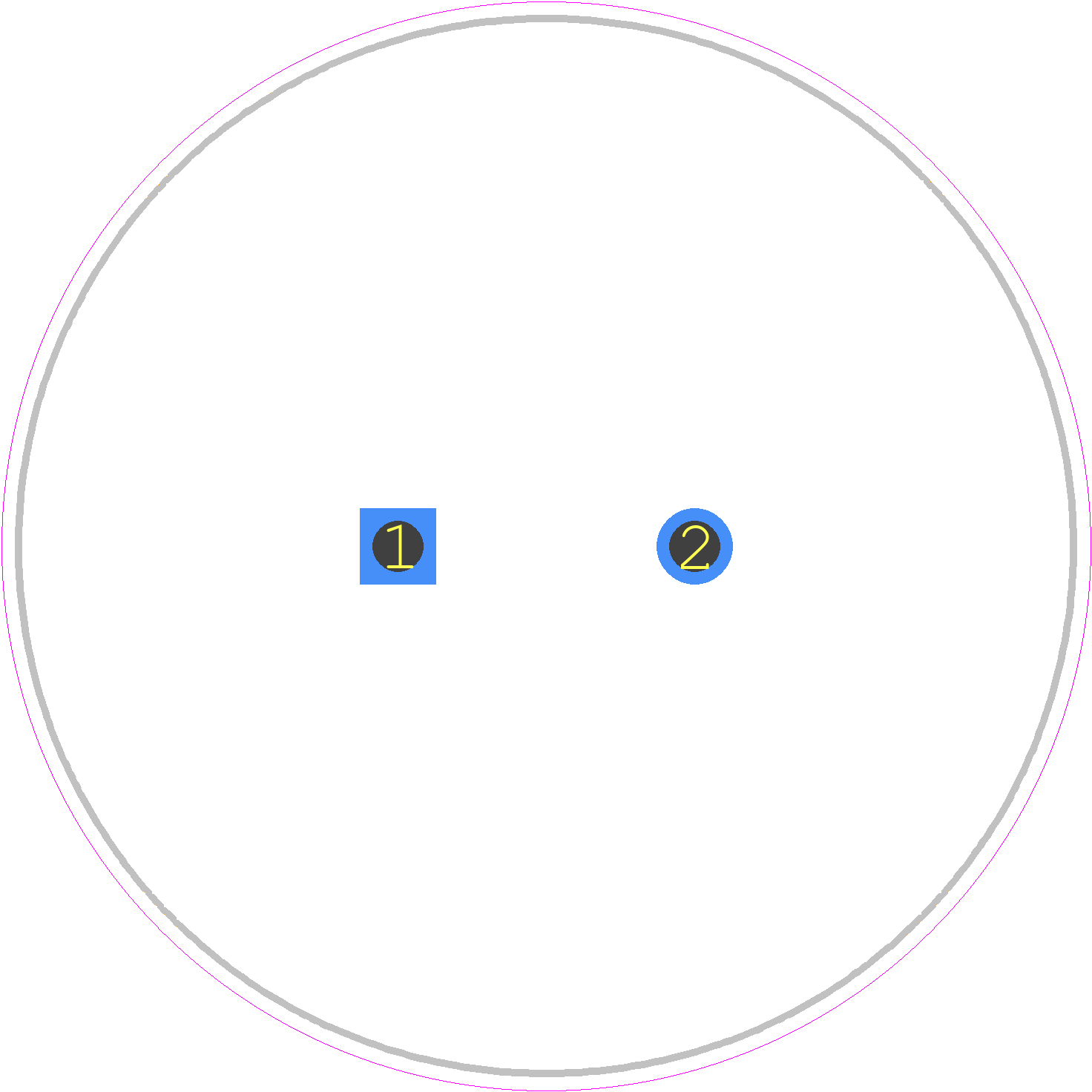 LGN2D102MELC25 - Nichicon PCB footprint - Capacitor, Polarized Radial Diameter - Capacitor, Polarized Radial Diameter - 35*25