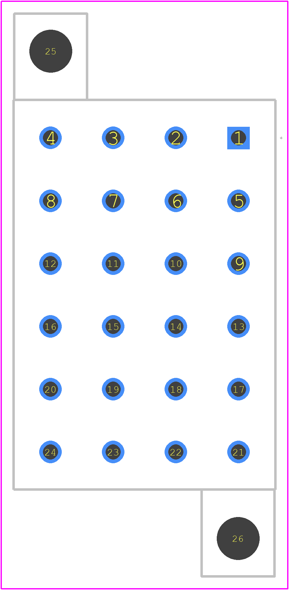 SMS24GE43 - Souriau PCB footprint - Other - Other - SMS24GE43-4