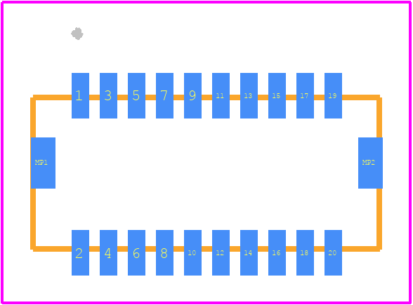 DF20EF-20DP-1V - Hirose PCB footprint - Other - Other - DF20EF-20DP-1V-2