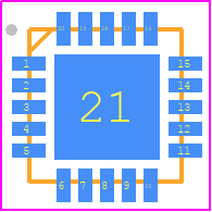 MAX25249ATPB/VY+T - Analog Devices PCB footprint - Quad Flat No-Lead - Quad Flat No-Lead - T203A3Y+1C