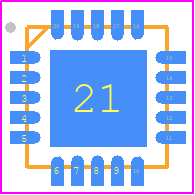 MAX25249BATPA/VY+T - Analog Devices PCB footprint - Quad Flat No-Lead - Quad Flat No-Lead - T203A3Y+1C-1