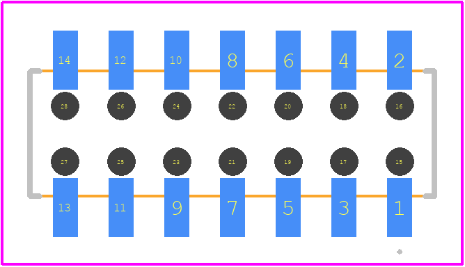 M22-6340742 - Harwin PCB footprint - Other - Other - M22-6340742-3