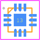 MCP3465RT-E/SFX - Microchip PCB footprint - Quad Flat No-Lead - Quad Flat No-Lead - 12-Lead Ultra Thin Plastic Quad Flat, No Lead Package (SFX) - 2x2 mm Body [UQFN]
