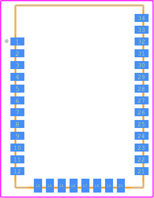 XB3-24AUM - Digi International PCB footprint - Other - Other - XB3-24AUM-3