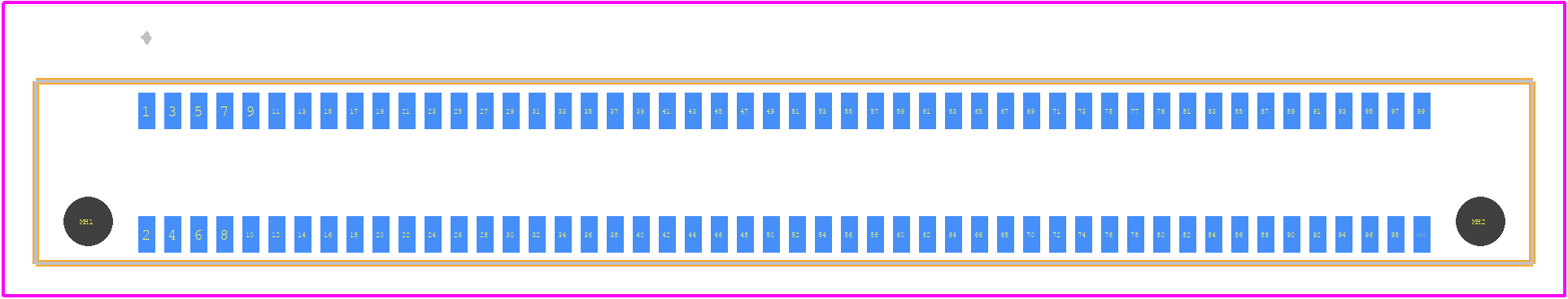 ER8-100P-0.8SV-2H - Hirose PCB footprint - Other - Other - ER8-100P-0.8SV-2H-1