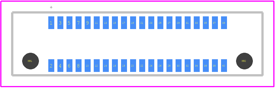 ER8-40P-0.8SV-2H - Hirose PCB footprint - Other - Other - ER8-40P-0.8SV-2H-1