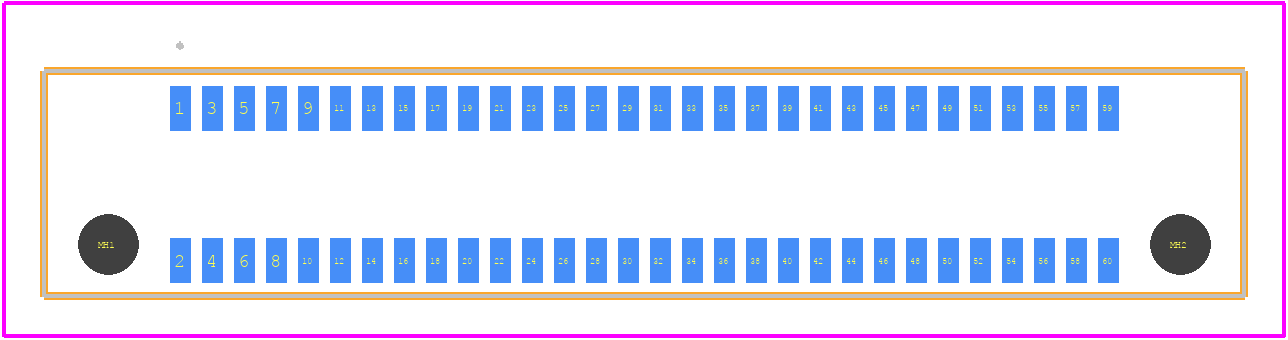 ER8-60P-0.8SV-2H - Hirose PCB footprint - Other - Other - ER8-60P-0.8SV-2H-2