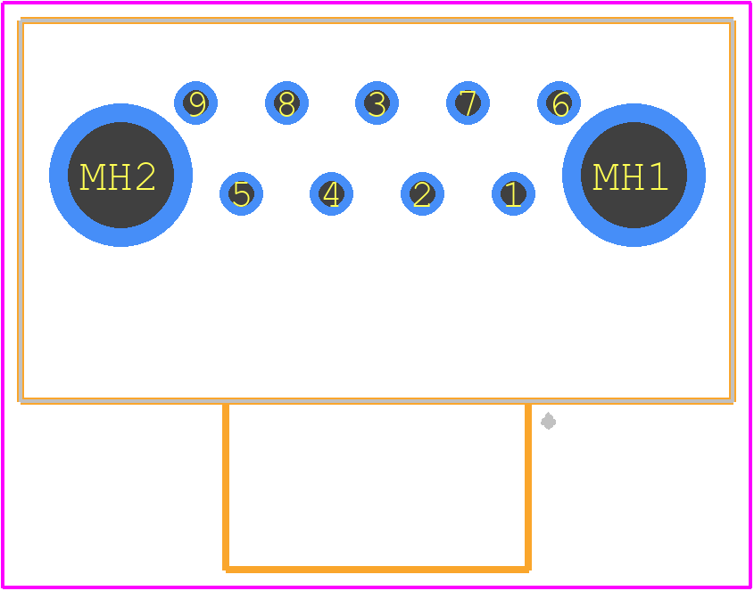 MDM-9PCBR - ITT CANNON PCB footprint - Other - Other - MDM-9PCBR-6