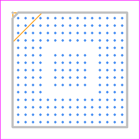 STM32H730IBK6Q - STMicroelectronics PCB footprint - BGA - BGA - UFBGA176+2510 x 10 mm, 0.65 mm pitch