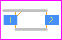 CMHZ4691 TR PBFREE - Central Semiconductor PCB footprint - Small Outline Diode - Small Outline Diode - SOD-123