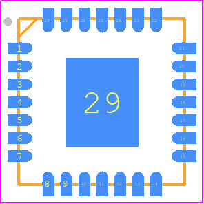 ADBS-A350 - Avago Technologies PCB footprint - Quad Flat No-Lead - Quad Flat No-Lead - ADBS-A350