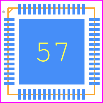 WM8234GEFL/V - Cirrus Logic PCB footprint - Quad Flat No-Lead - Quad Flat No-Lead - 56 PIN QFN PLASTIC PACKAGE 7 X 7 X 0.85 mm BODY, 0.40 mm LEAD PITCH