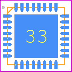 ML7631 - LAPIS SEMICONDUCTOR PCB footprint - Quad Flat No-Lead - Quad Flat No-Lead - ML7631